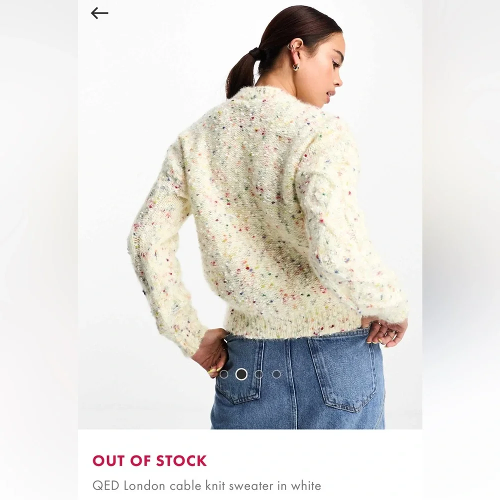 NWT ASOS QED London Cable Knit Sweater - Picture 3 of 5